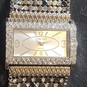 Blinged out Maggie Sweet Tank Watch